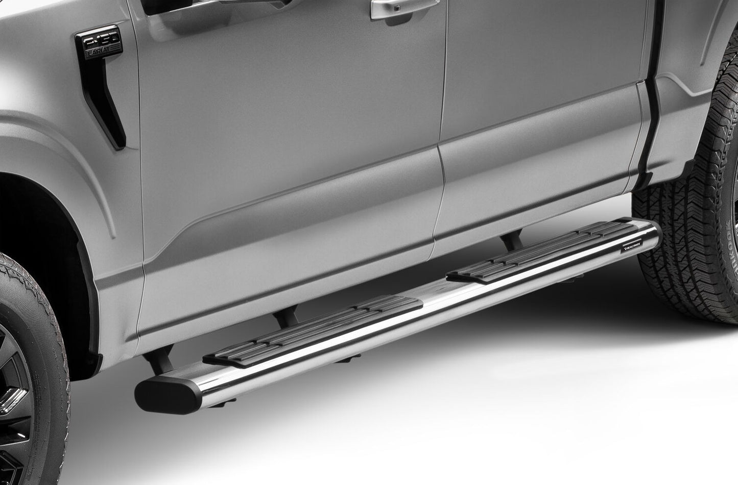 6 Inch OE Xtreme SideSteps With Mounting Bracket Kit Polished Stainless Steel 2015-2026 Ford F-150/ F-250/F-350 Crew Cab Go Rhino-7