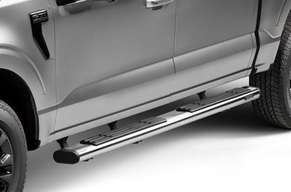 6 Inch OE Xtreme SideSteps With Mounting Bracket Kit Polished Stainless Steel 2015-2026 Ford F-150/ F-250/F-350 Crew Cab Go Rhino-7