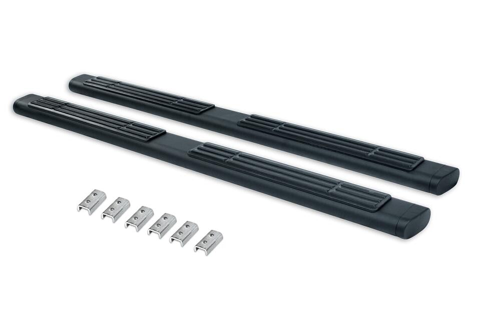 6 Inch OE Xtreme SideSteps With Mounting Bracket Kit Textured Black 2015-2026 Ford F-150/ F-250/F-350 Crew Cab Go Rhino