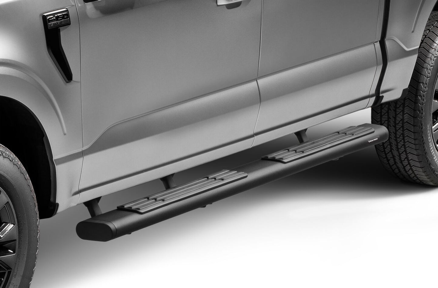 6 Inch OE Xtreme SideSteps With Mounting Bracket Kit Textured Black 2015-2026 Ford F-150/ F-250/F-350 Crew Cab Go Rhino-2