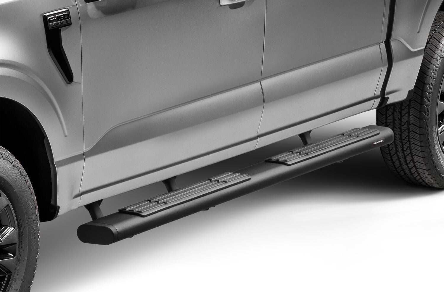 6 Inch OE Xtreme SideSteps With Mounting Bracket Kit Textured Black 2015-2026 Ford F-150/ F-250/F-350 Crew Cab Go Rhino-2