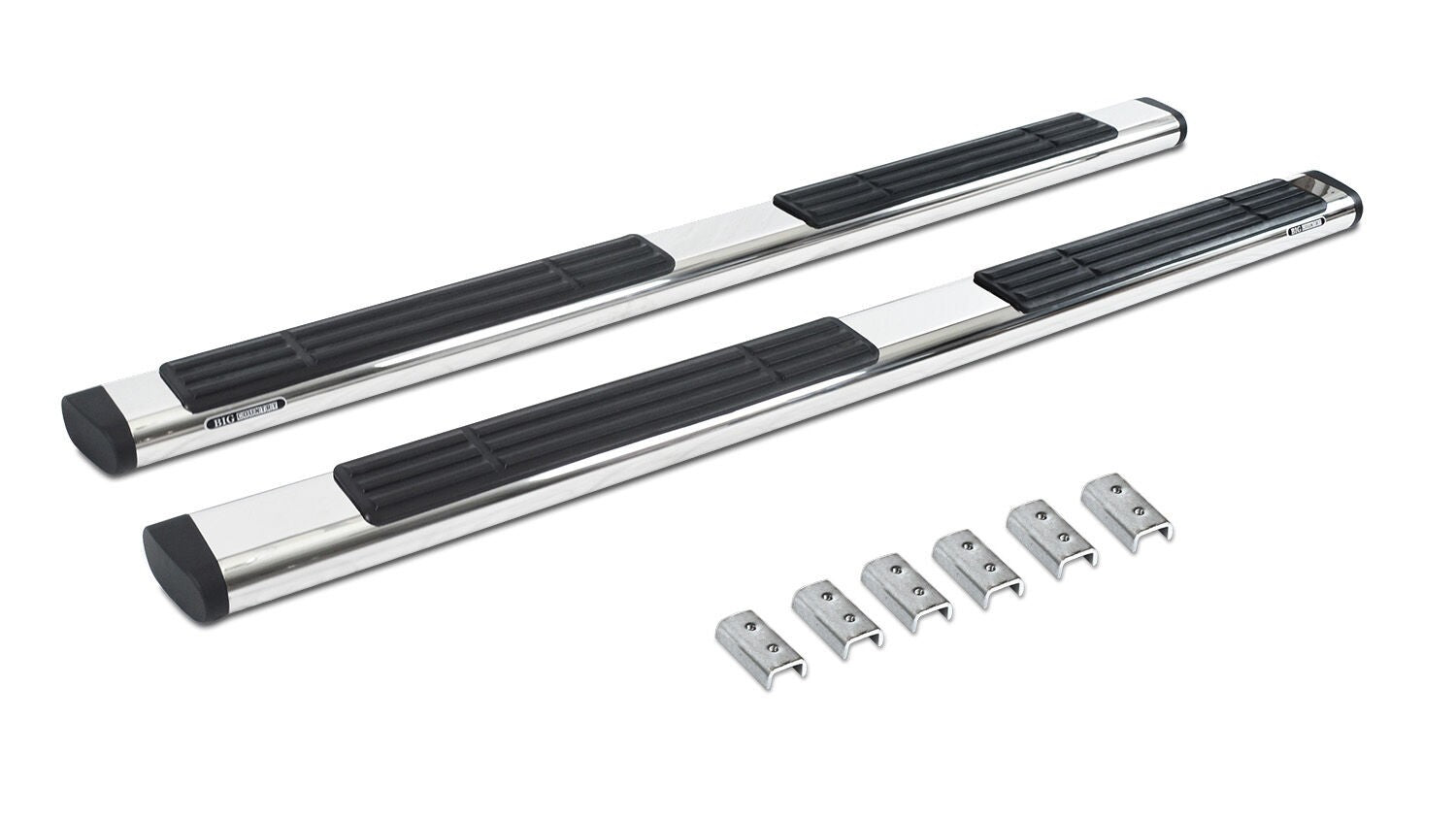 6 Inch OE Xtreme SideSteps With Mounting Bracket Kit Polished Stainless Steel 2004-2015 Nissan TITAN Go Rhino