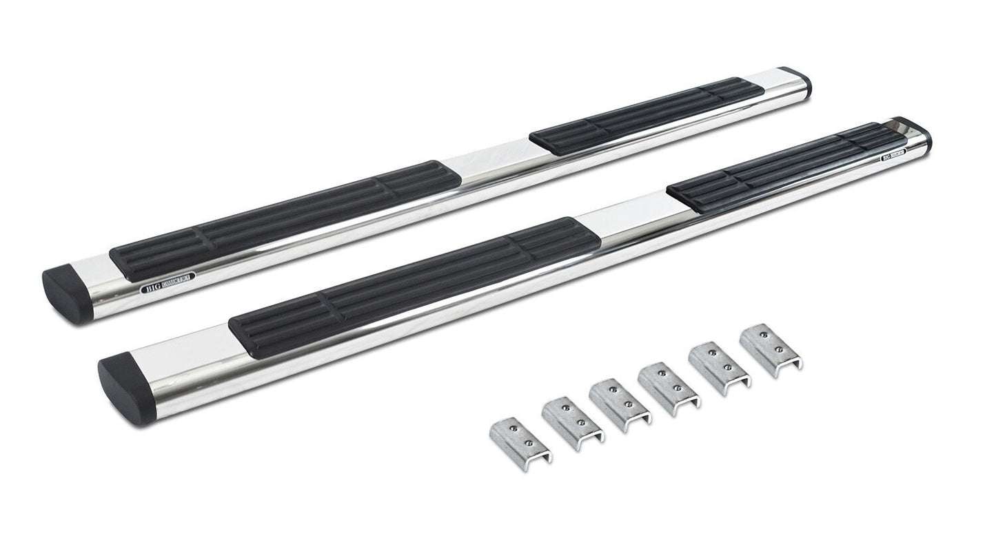 6 Inch OE Xtreme SideSteps With Mounting Bracket Kit Polished Stainless Steel 2007-2021 Toyota Tundra Go Rhino-2
