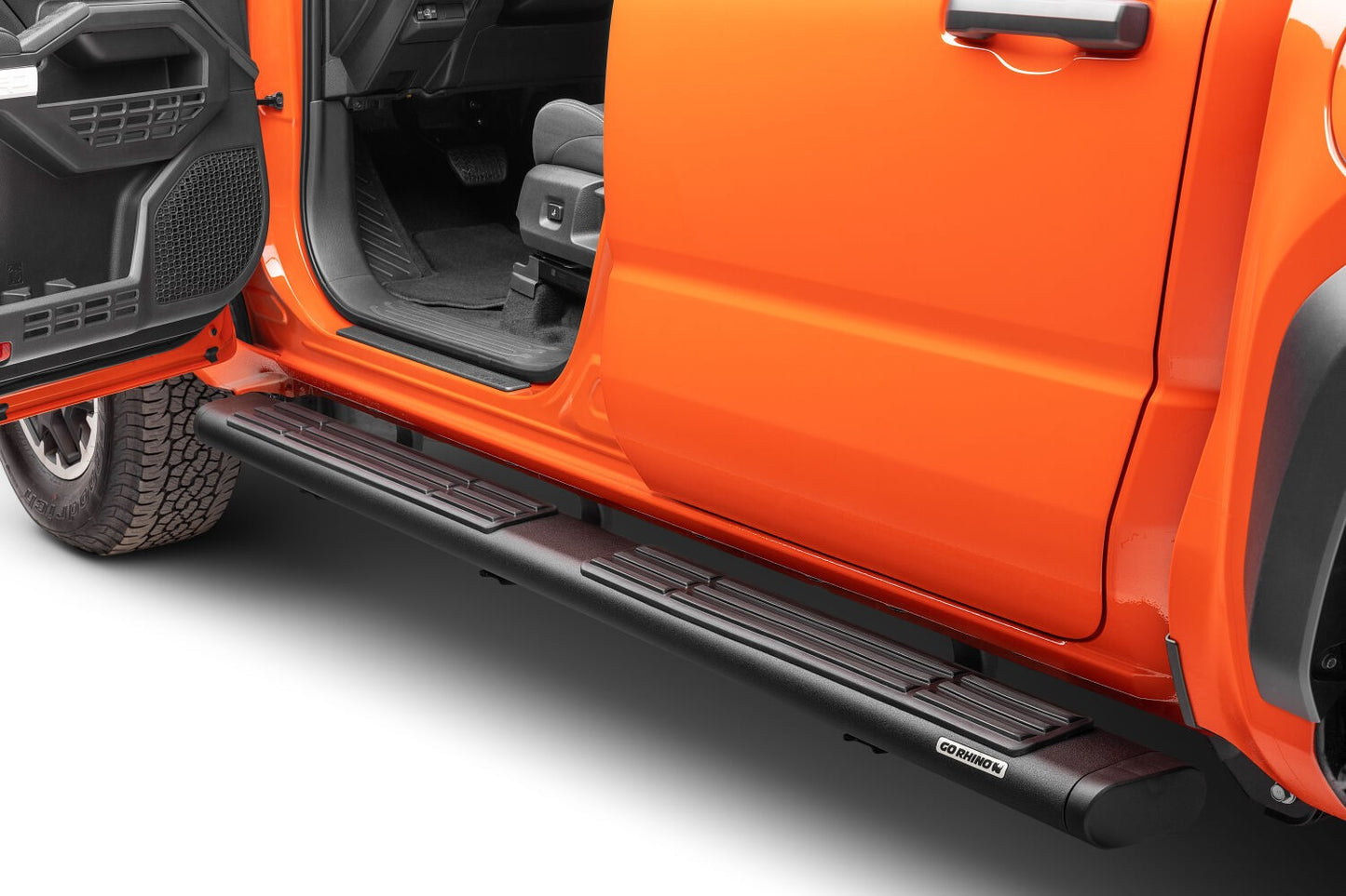 6 Inch OE Xtreme Side Steps with Mounting Brackets Kit Textured 2024-2026 Toyota Tacoma Go Rhino-3