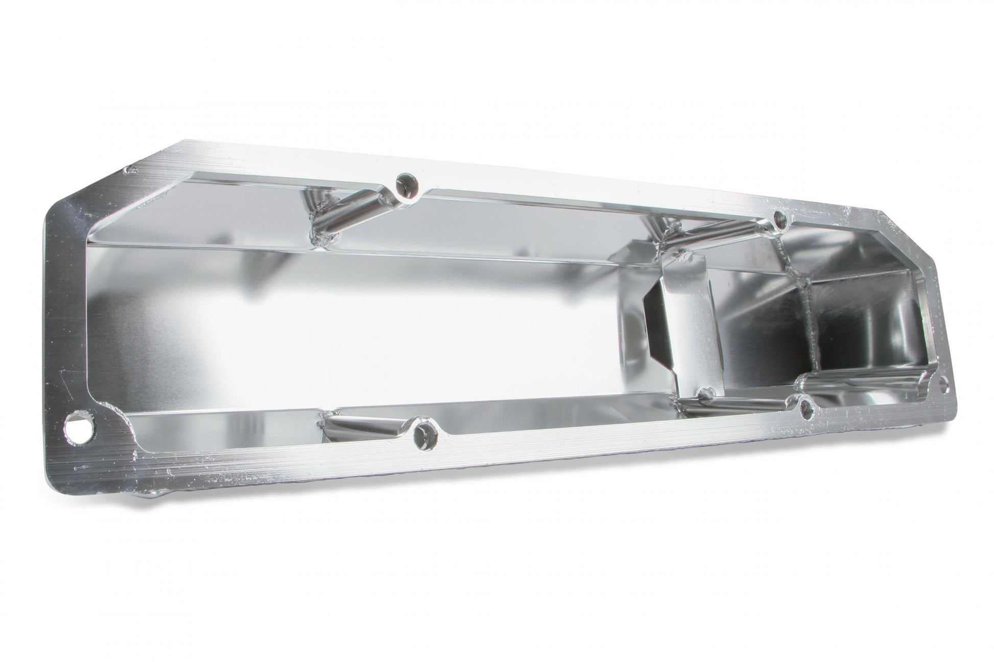 Fabricated Aluminum Valve Covers Silver Finish Fits 1965-1978 Chrysler 383-440 Big Block Long Bolt (Angled) Mr Gasket-1