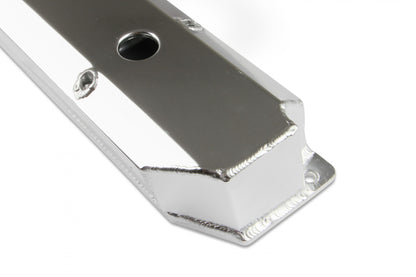 Fabricated Aluminum Valve Covers Silver Finish Fits 1965-1978 Chrysler 383-440 Big Block Long Bolt (Angled) Mr Gasket-2