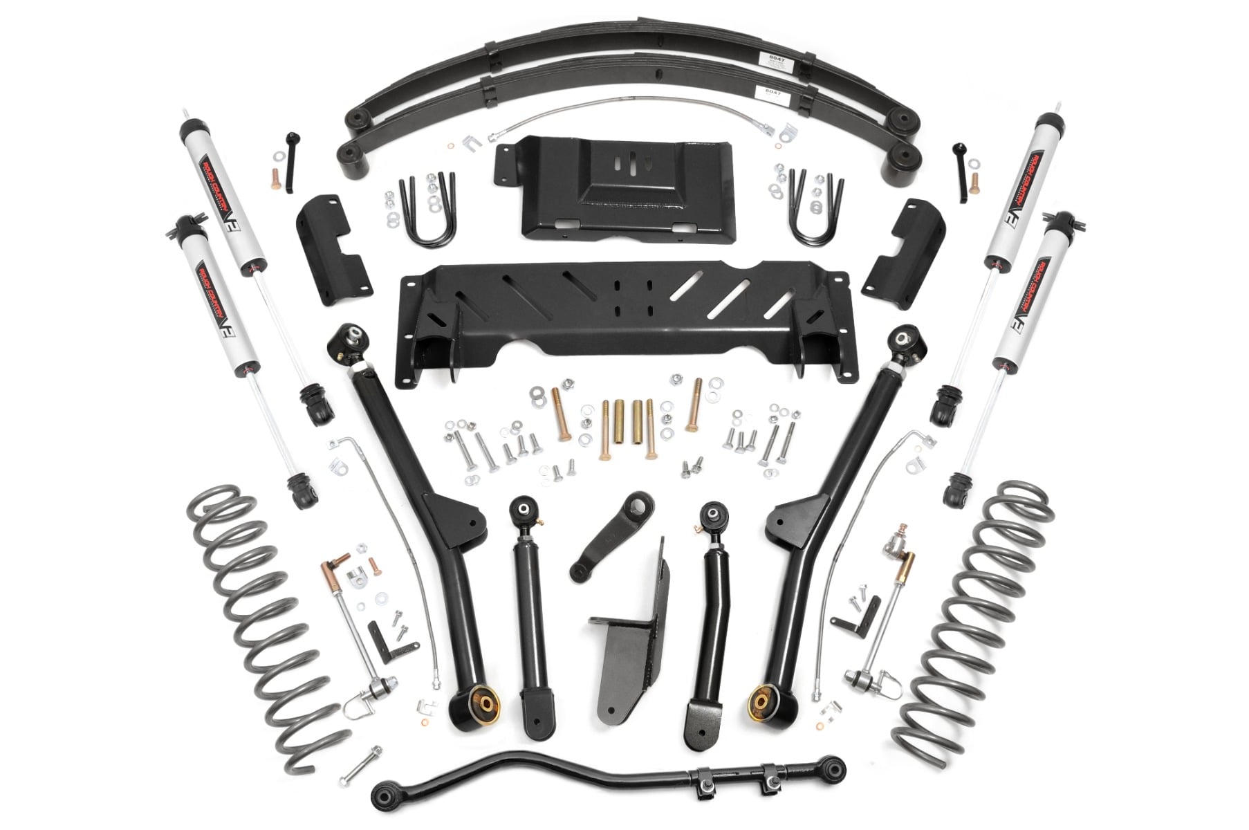 4.5 Inch Lift Kit Long Arm RR Leafs V2 Jeep Cherokee XJ 4WD (84-01) Rough Country
