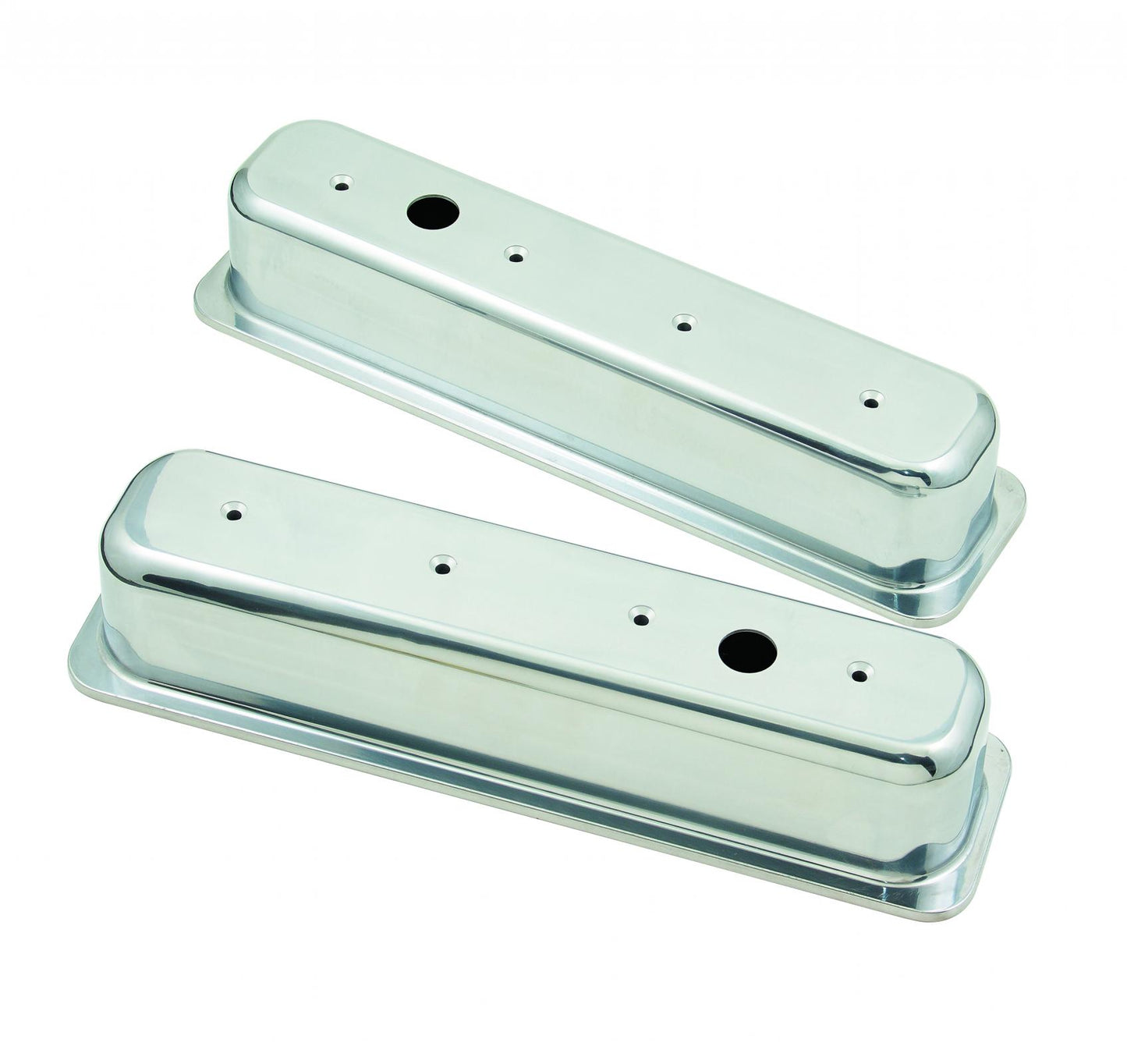 Polished Aluminum Tall-Style Valve Covers Fits 1987-1997 Chevrolet 305-350 Small Block Mr Gasket