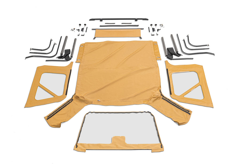 Complete Soft Top Clear Window with Frame & Hardware for 1997-2006 Jeep Wrangler TJ Rampage-13