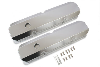 Fabricated Aluminum Valve Covers Silver Finish Fits 1958-1976 Ford 332-428 FE Engines Mr Gasket-1