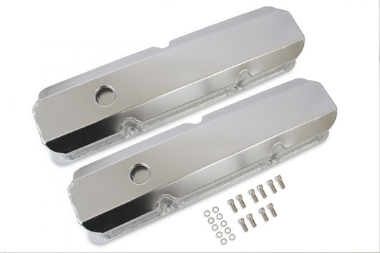 Fabricated Aluminum Valve Covers Silver Finish Fits 1958-1976 Ford 332-428 FE Engines Mr Gasket-1
