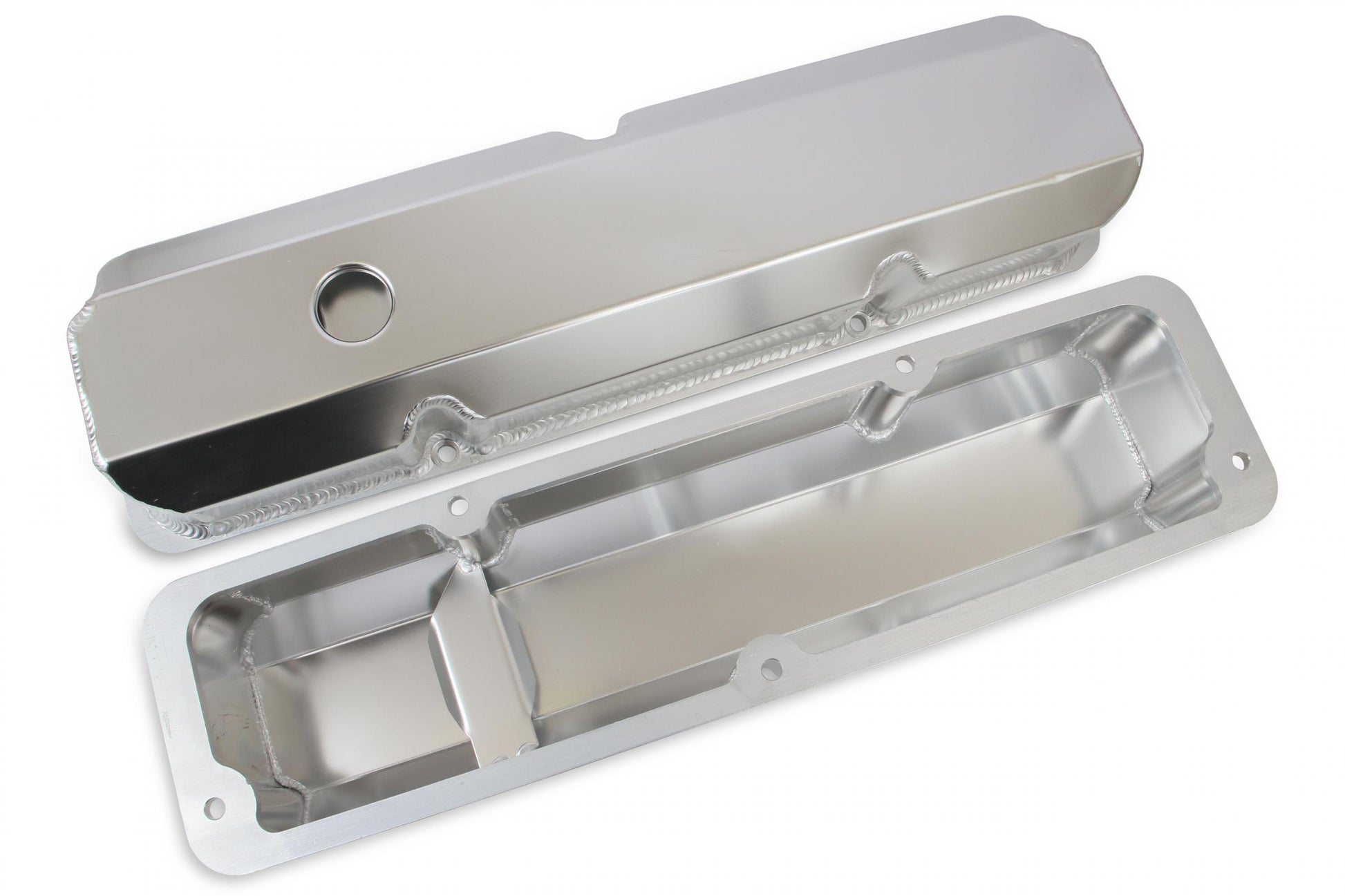 Fabricated Aluminum Valve Covers Silver Finish Fits 1958-1976 Ford 332-428 FE Engines Mr Gasket-3