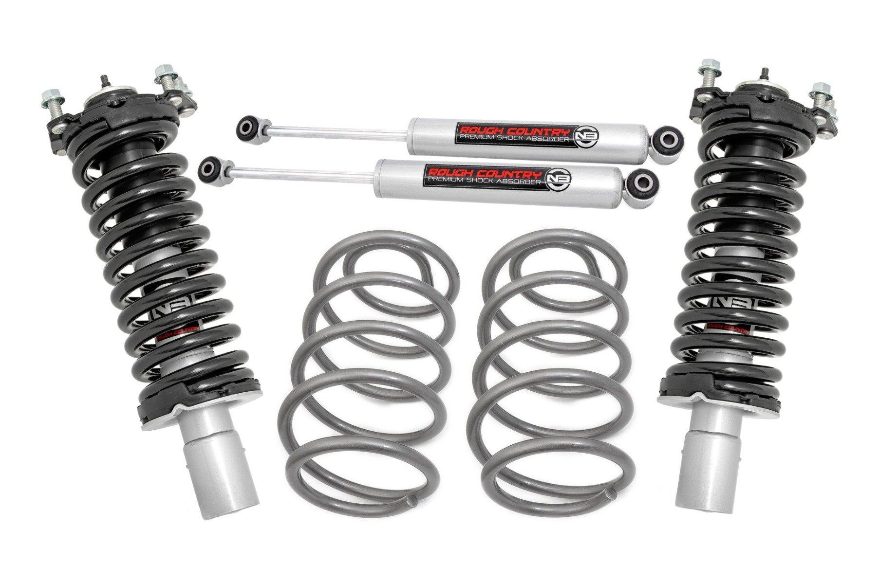 Rough Country 2.5 Inch Lift Kit N3 Front Struts 08-12 Jeep Liberty KK 4WD Rough Country