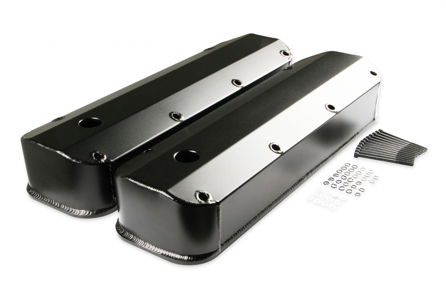 Fabricated Aluminum Valve Covers Black Finish Fits 1968-1997 429/460 Ford Big Block Mr Gasket