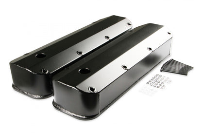 Fabricated Aluminum Valve Covers Black Finish Fits 1968-1997 429/460 Ford Big Block Mr Gasket