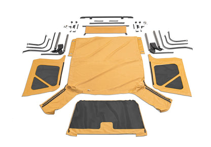 Complete Soft Top with Frame & Hardware for 1997-2006 Jeep Wrangler TJ, Spice Denim Rampage-6
