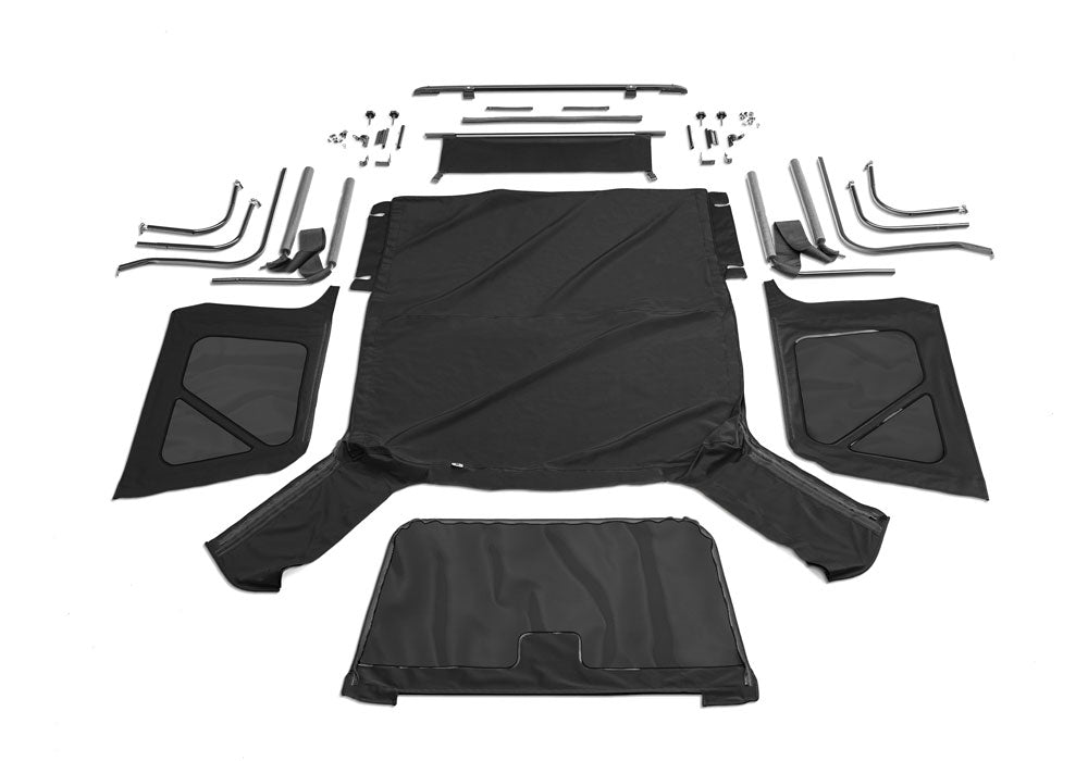 Complete Soft Top Tinted Window with Frame & Hardware for 1997-2006 Jeep Wrangler TJ Rampage-13