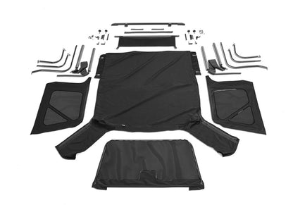 Complete Soft Top Tinted Window with Frame & Hardware for 1997-2006 Jeep Wrangler TJ Rampage-13