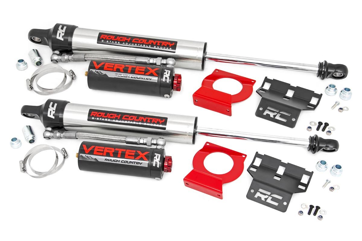 Rough Country Jeep Front Adjustable Vertex Shocks (18-20 Wrangler JL For 6.0 Inch Lifts) Rough Country