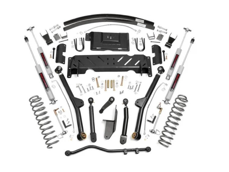 Rough Country 4.5 Inch Jeep Long Arm Suspension Lift Kit 84-01 XJ Cherokee-2.5L/4.0L Rough Country