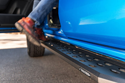 RB20 Running Boards With Mounting Brackets Textured Black 2019-2026 Ford Ranger Go Rhino-1