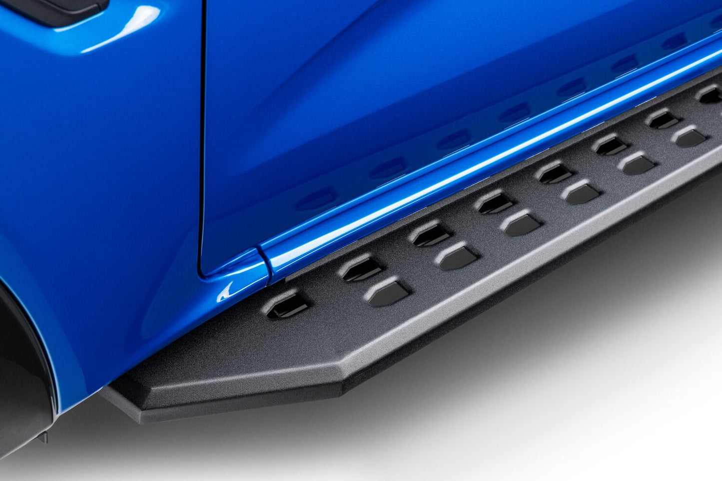 RB10 Slim Line Running Boards With Mounting Brackets Angled Textured Black 2019-2026 Ford Ranger Go Rhino-1