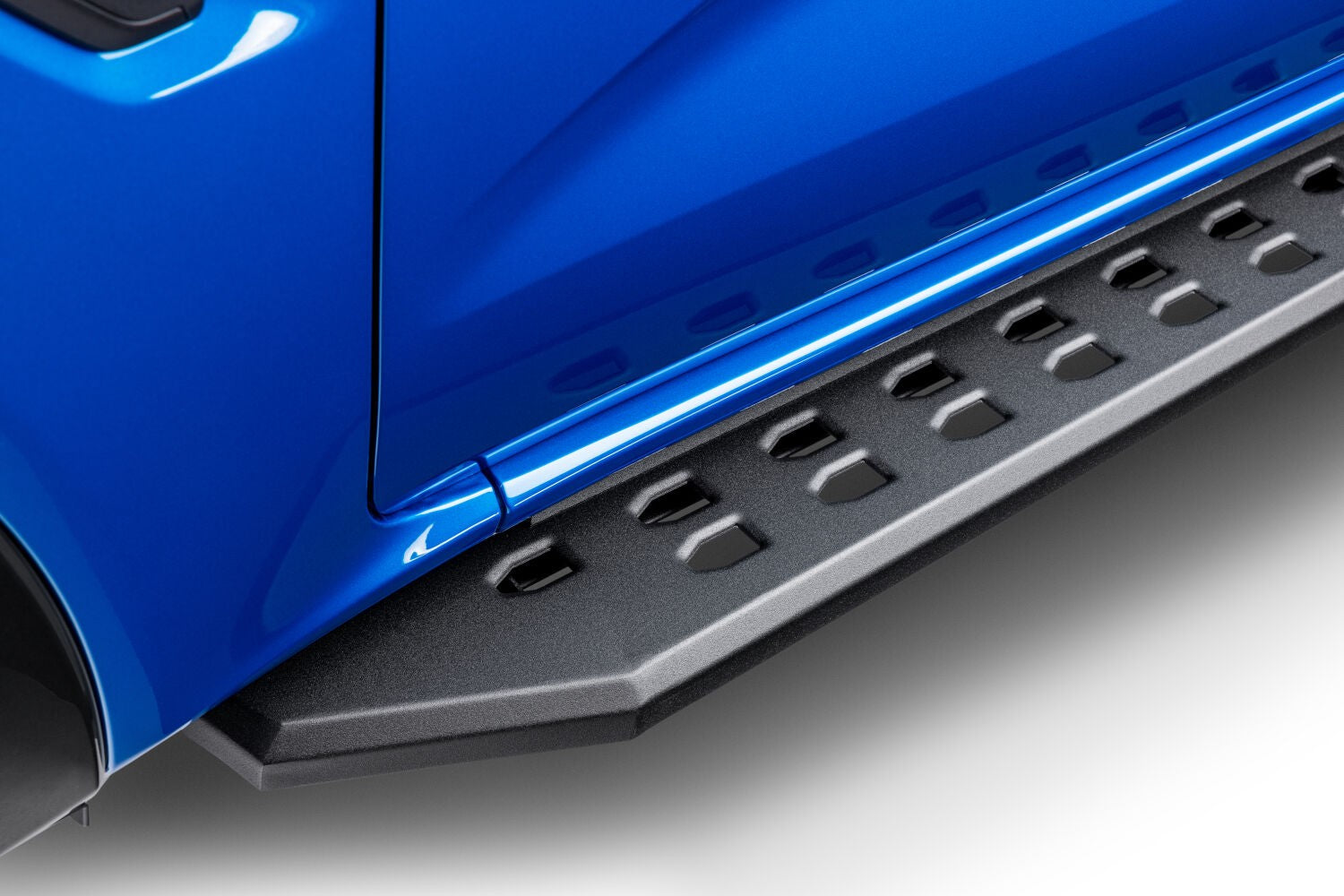 RB10 Slim Line Running Boards With Mounting Brackets Angled Textured Black 2019-2026 Ford Ranger Go Rhino-1