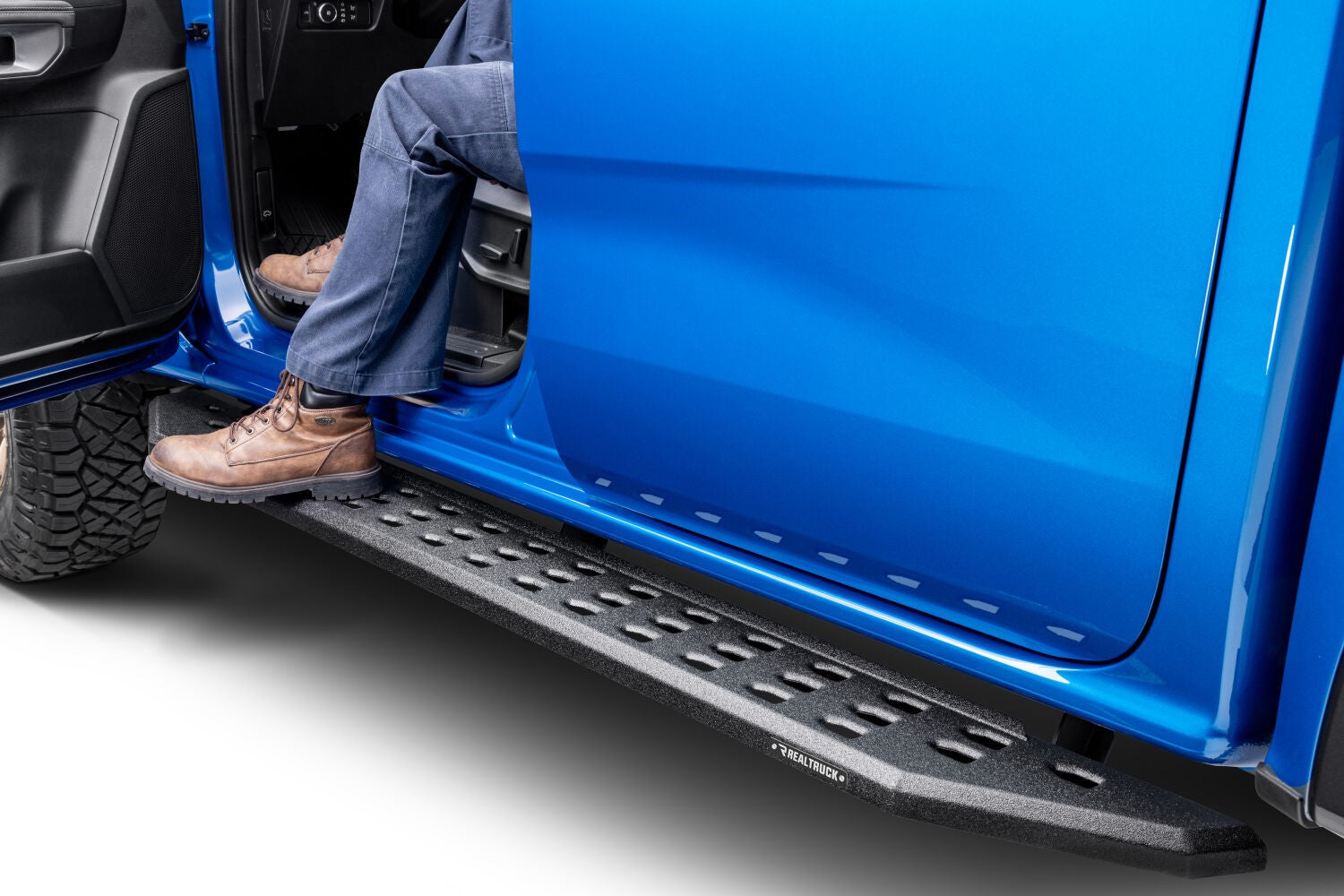 RB20 Running Boards With Mounting Brackets Protective Bedliner Coating 2019-2026 Ford Ranger Go Rhino-4