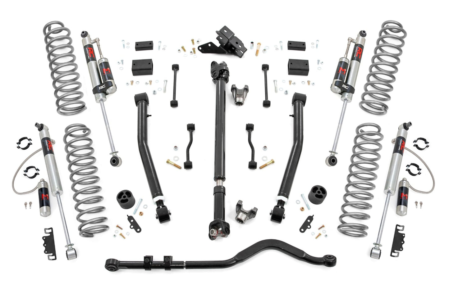 3.5 Inch Lift Kit Adj Lower FR D/S M1R Jeep Wrangler Unlimited Rubicon (18-23) Rough Country
