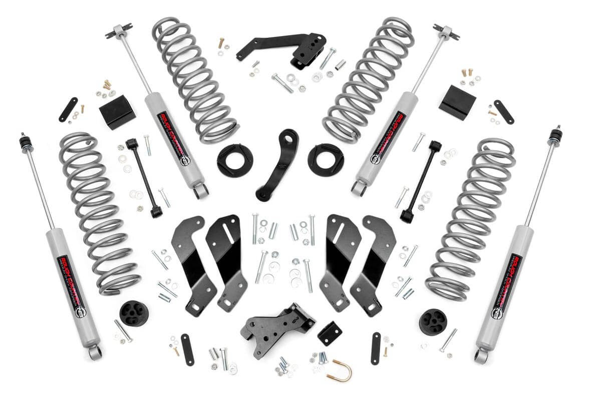 Rough Country 3.5 Inch Jeep Suspension Lift Kit Control Arm Drop 07-18 Wrangler JK Rough Country