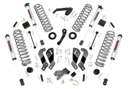 Rough Country 3.5 Inch Jeep Suspension Lift Kit w/V2 Shocks Control Arm Drop 07-18 Wrangler JK Rough Country