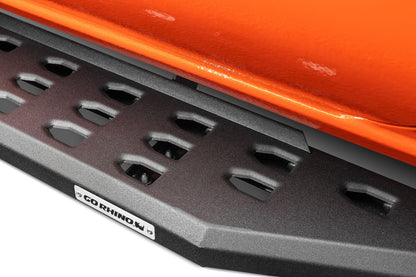 RB20 Running Boards With Mounting Brackets Textured Black 2009-2014 Dodge Ram 1500 Go Rhino-6