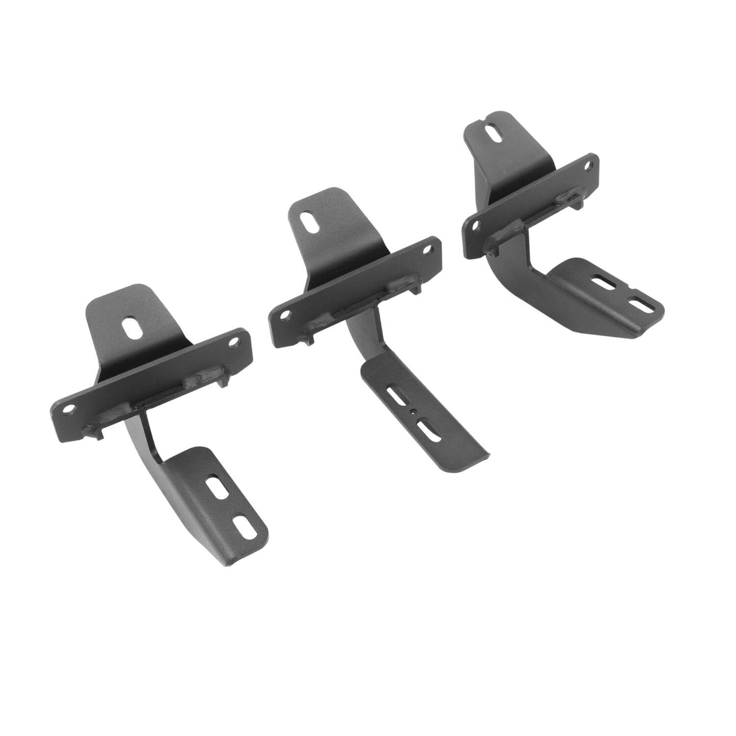 RB10/RB20 Running Boards Mounting Brackets Only Textured Black 2021-2025 Ford Bronco Go Rhino-1