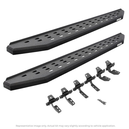 RB20 Running Boards With Mounting Brackets Protective Bedliner Coating 2015-2026 Ford F-150/ F-250/F-350 Go Rhino-2