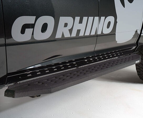 RB20 Running Boards With Mounting Brackets Protective Bedliner Coating 1999-2016 Ford F-250/F-350 Go Rhino-9