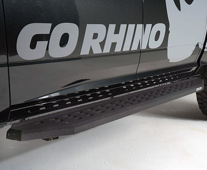 RB20 Running Boards With Mounting Brackets Protective Bedliner Coating 1999-2016 Ford F-250/F-350 Go Rhino-9