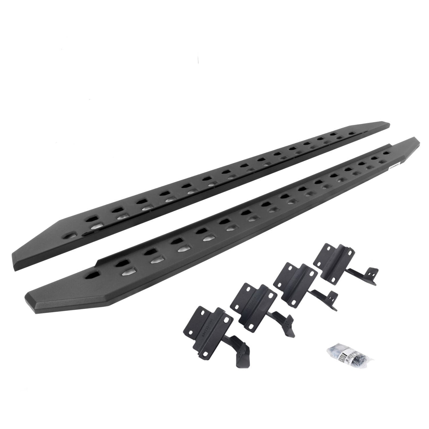 RB10 Slim Line Running Boards With Mounting Brackets Textured Black 2015-2026 Ford F-150/ F-250/F-350 Extended Cab Go Rhino-1