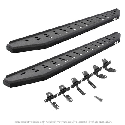 RB20 Running Boards With Mounting Brackets Protective Bedliner Coating 2015-2026 Ford F-150/ F-250/F-350 Extended Cab Go Rhino-3