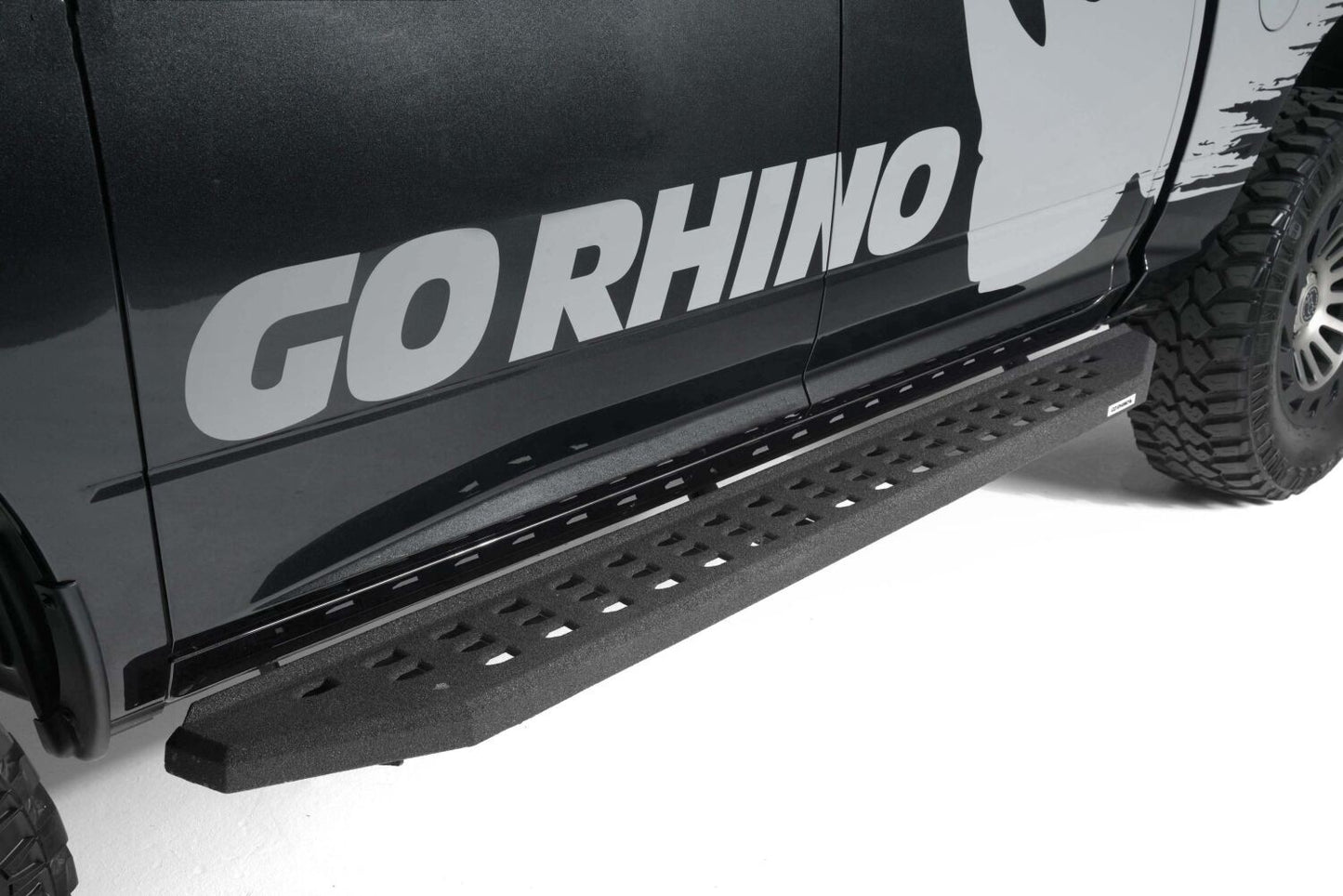RB20 Running Boards With Mounting Brackets Protective Bedliner Coating 2015-2018 Ram 1500 Go Rhino-11