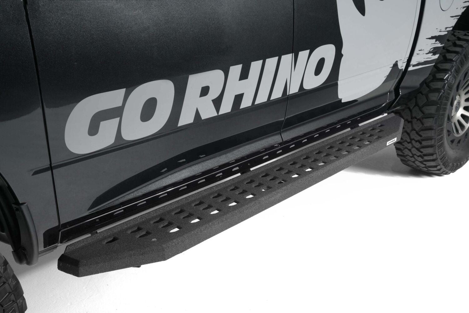 RB20 Running Boards With Mounting Brackets Protective Bedliner Coating 2015-2018 Ram 1500 Go Rhino-11