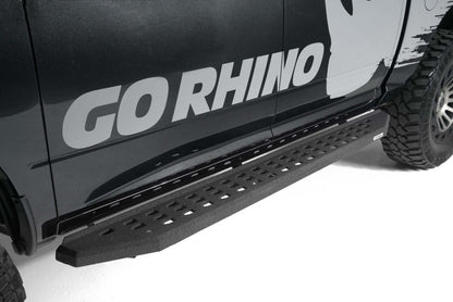 RB20 Running Boards With Mounting Brackets Protective Bedliner Coating 2015-2018 Ram 1500 Go Rhino-11