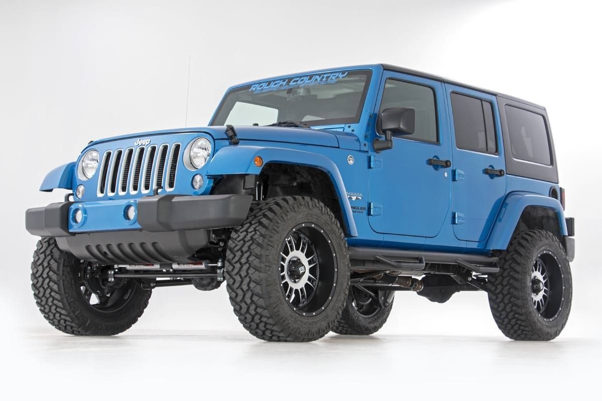 Rough Country 3.5 Inch Jeep Suspension Lift Kit Vertex Control Arm Drop 07-18 Wrangler JK Rough Country