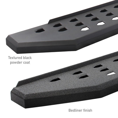 RB20 Running Boards With Mounting Brackets & 2 Pairs of Drop Steps Kit Protective Bedliner Coating 2007-2021 Toyota Tundra Go Rhino-2
