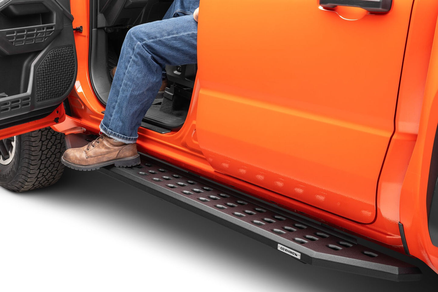 RB20 Running Boards W/ Bracket Kit Textured Black 2024-2026 Toyota Tacoma Go Rhino-6