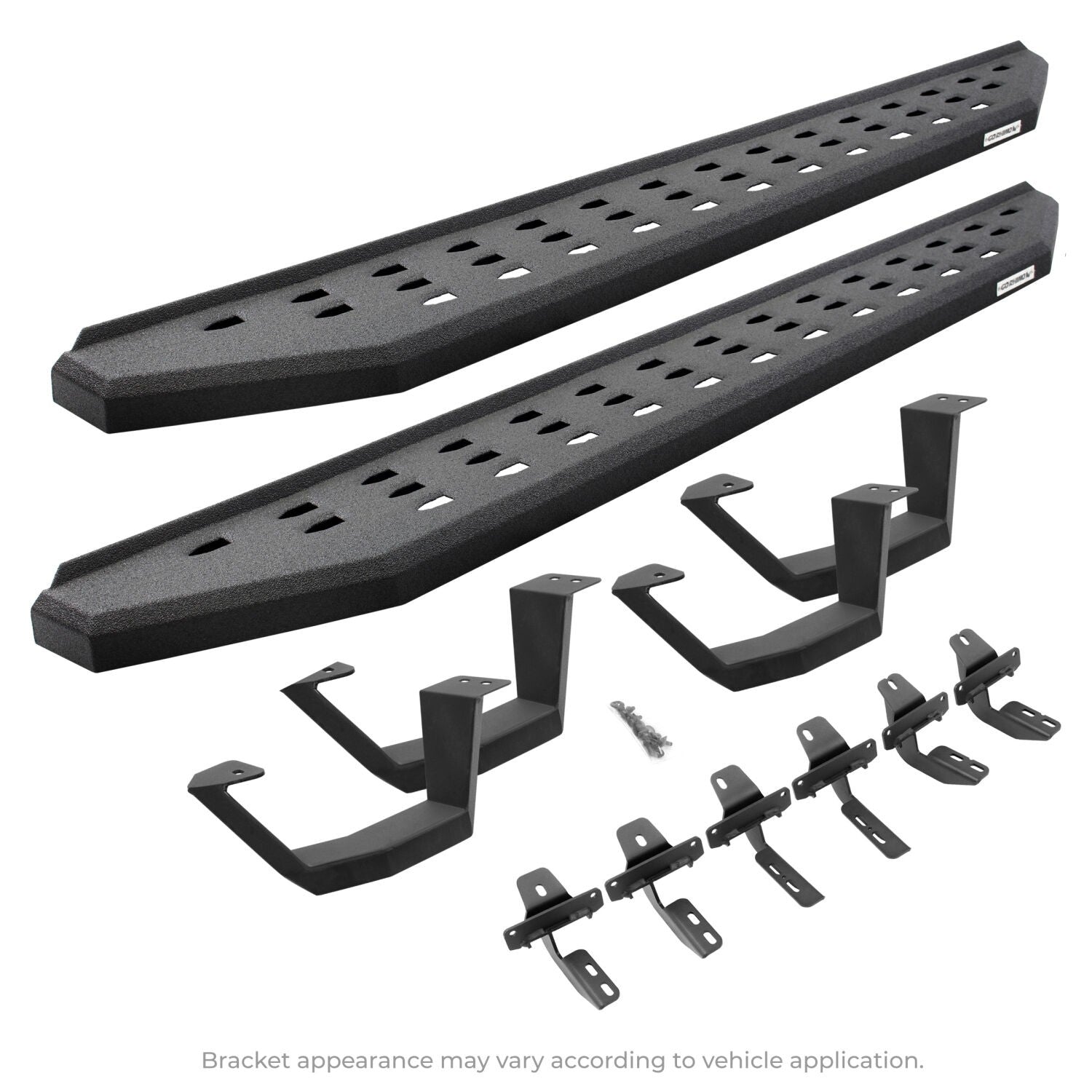 RB20 Running Boards Complete Kit: RB20 Running board + Brackets + 2 pair RB20 Drop Steps Protective Bedliner coating 2023-2026 Toyota Sequoia Go Rhino-3