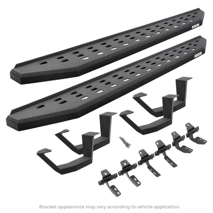 RB20 Boards W/Brackets, 2 Pairs Drop Steps Kit Text.Black For 2024-2026 Lexus GX550 2024-2026 Toyota Land Cruiser Go Rhino