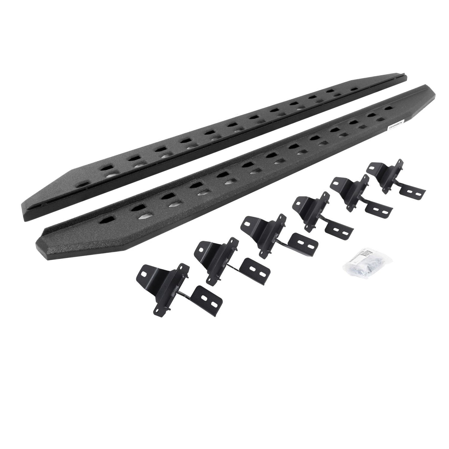 RB20 Slim Line Running Boards With Mounting Brackets Protective Bedliner Coating 2018-2026 Jeep Wrangler Go Rhino-1