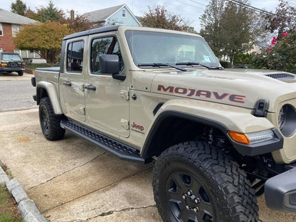 RB20 Running Boards With Mounting Brackets Textured Black 2020-2025 Jeep Gladiator Go Rhino-3