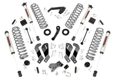 3.5 Inch Jeep Suspension Lift Kit w/V2 Shocks Control Arm Drop 07-18 Wrangler JK Rough Country-1
