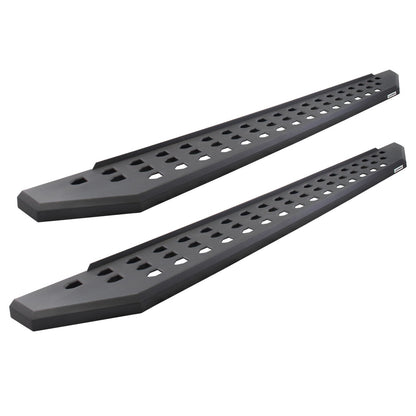 RB20 Running Boards With Mounting Brackets & 1 Pair of Drop Steps Kit Textured Black For 2018-2025 Jeep Wrangler JL Go Rhino-1